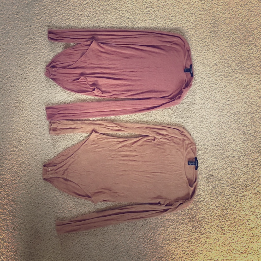 2 FOREVER 21 LONG SLEEVE BODYSUITS